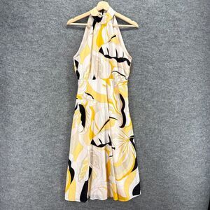 Forever 21 Dress Women S Small White Floral Sheath Midi Lined Sleeveless Casual